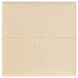 Pannelli Murali 12 pz Crema 30x30 cm in Tessuto 1,08 m²