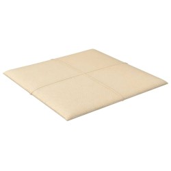 Pannelli Murali 12 pz Crema 30x30 cm in Tessuto 1,08 m²