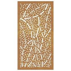 vidaXL Decorazione Muro da Giardino 105x55 cm Foglia Acciaio Corten