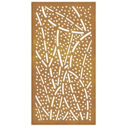 vidaXL Decorazione Muro da Giardino 105x55 cm Foglia Acciaio Corten