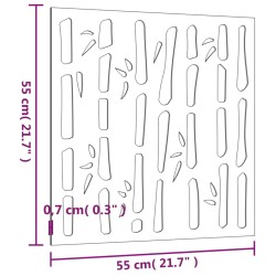 vidaXL Decorazione Muro da Giardino 55x55 cm Bambù in Acciaio Corten