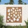 vidaXL Decorazione Muro Giardino 55x55 cm Foglia Acero Acciaio Corten