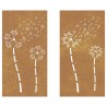 vidaXL Decorazioni Muro da Giardino 2pz 105x55 cm Fiore Acciaio Corten