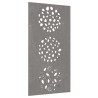 vidaXL Decorazione Muro da Giardino 105x55 cm Foglia Acciaio Corten