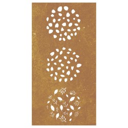 vidaXL Decorazione Muro da Giardino 105x55 cm Foglia Acciaio Corten