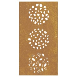 vidaXL Decorazione Muro da Giardino 105x55 cm Foglia Acciaio Corten