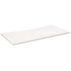 vidaXL Piano Scrivania Bianco 100x60x2,5 cm in Legno Massello di Pino