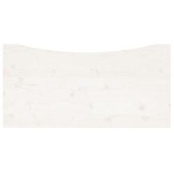 vidaXL Piano Scrivania Bianco 100x60x2,5 cm in Legno Massello di Pino