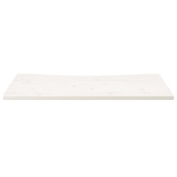 vidaXL Piano Scrivania Bianco 110x55x2,5 cm in Legno Massello di Pino