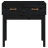 vidaXL Tavolo Consolle Nero 76,5x40x75 cm in Legno Massello di Pino