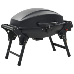 vidaXL Barbecue e Griglia a Gas Portatile con Fornello Nero