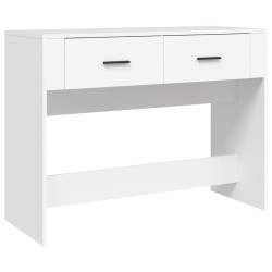 vidaXL Tavolino Consolle Bianco 100x39x75 cm in Legno Ingegnerizzato