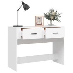 vidaXL Tavolino Consolle Bianco 100x39x75 cm in Legno Ingegnerizzato