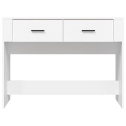 vidaXL Tavolino Consolle Bianco 100x39x75 cm in Legno Ingegnerizzato