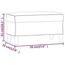 Panca Marrone 70x35x41 cm in Tessuto