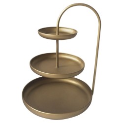 Lesli Living Etagere Julie a 3 Ripiani 41x29,5x55 cm Oro