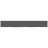 vidaXL Piano Bagno Grigio Scuro 200x30x4 cm Legno Massello Trattato