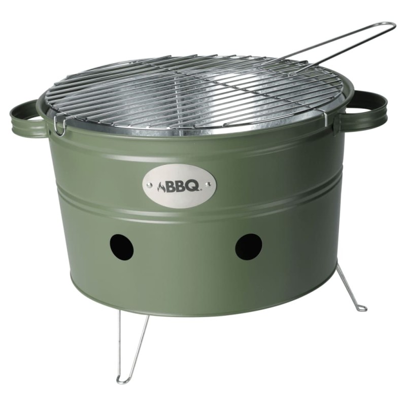 ProGarden Secchio Barbecue con 2 Manici 34,5 cm Verde Oliva Opaco