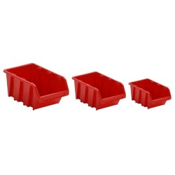 vidaXL Set da Officina 35 pz Rosso e Nero 77x39 cm in Polipropilene