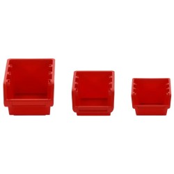 vidaXL Set da Officina 35 pz Rosso e Nero 77x39 cm in Polipropilene