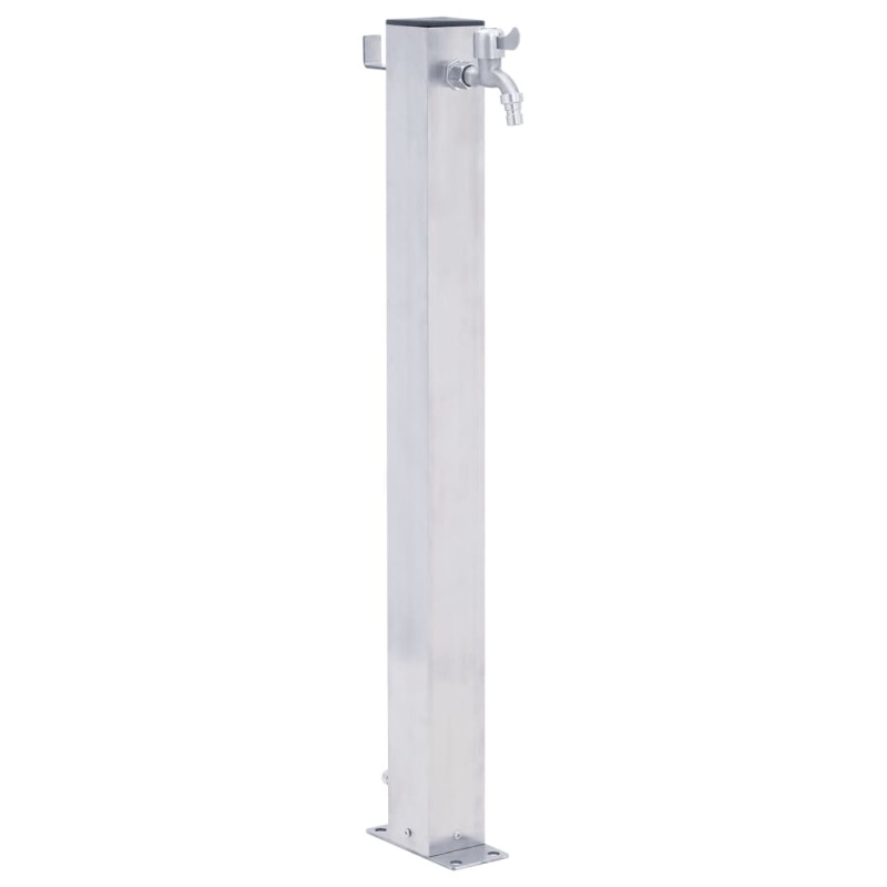 vidaXL Colonna d'Acqua da Giardino 100 cm Acciaio Inox Quadrato