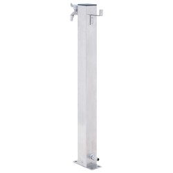 vidaXL Colonna d'Acqua da Giardino 100 cm Acciaio Inox Quadrato