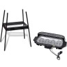 Barbecue elettrico rettangolare da giardino con grill e supporto