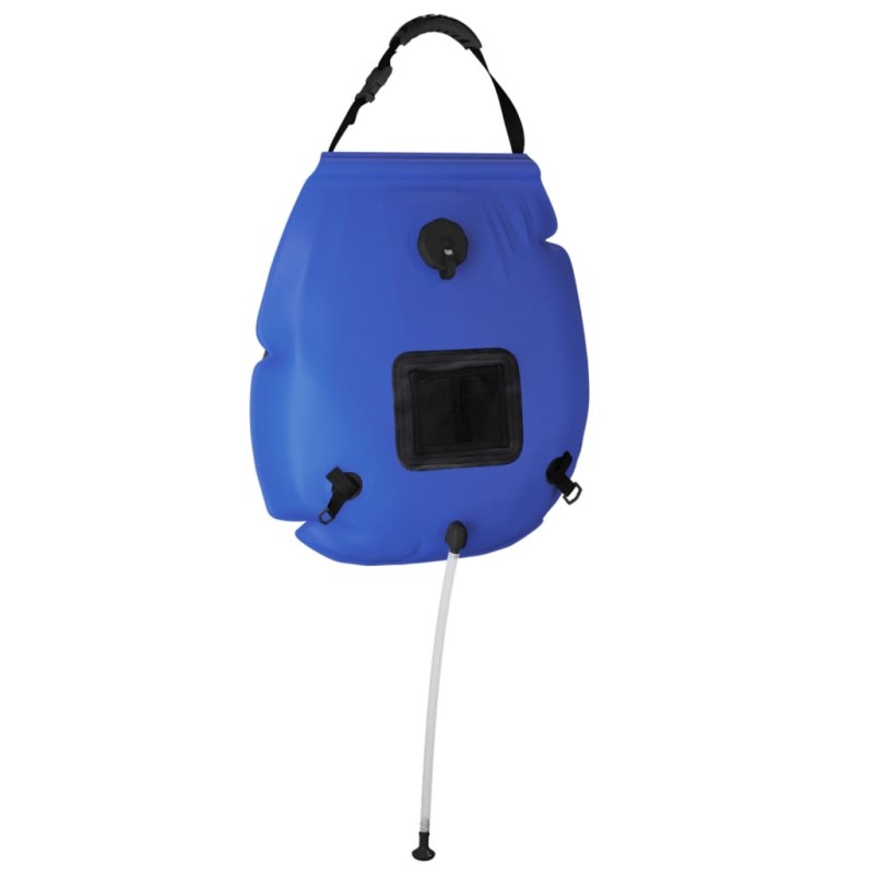 vidaXL Borsa per Doccia da Campeggio Blu 20 L in PVC