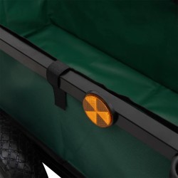 vidaXL Carrello da Pesca con Borsa Acciaio Nero