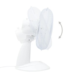 vidaXL Ventilatore da Tavolo a 3 Velocità 30 cm 40 W Bianco