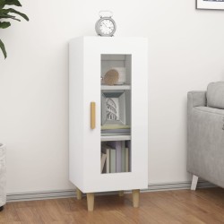 vidaXL Credenza Bianco Lucido 34,5x34x90 cm in Legno Ingegnerizzato