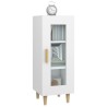 vidaXL Credenza Bianco Lucido 34,5x34x90 cm in Legno Ingegnerizzato