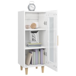 vidaXL Credenza Bianco Lucido 34,5x34x90 cm in Legno Ingegnerizzato