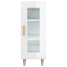 vidaXL Credenza Bianco Lucido 34,5x34x90 cm in Legno Ingegnerizzato