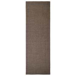 vidaXL Tappeto in Sisal per Tiragraffi Marrone 66x200 cm