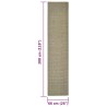 vidaXL Tappeto in Sisal per Tiragraffi Tortora 66x300 cm