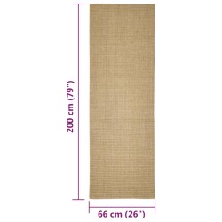 vidaXL Tappeto in Sisal per Tiragraffi 66x200 cm