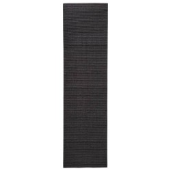 vidaXL Tappeto in Sisal per Tiragraffi Nero 66x250 cm