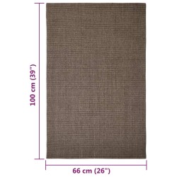 vidaXL Tappeto in Sisal per Tiragraffi Marrone 66x100 cm