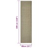 vidaXL Tappeto in Sisal per Tiragraffi Tortora 80x300 cm