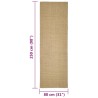 vidaXL Tappeto in Sisal per Tiragraffi 80x250 cm