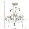 vidaXL Lampadario da Soffitto Cristallo Elegante Bianco