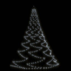 vidaXL Albero da Parete con Gancio Metallico 720 LED Bianco Freddo 5 m