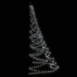 vidaXL Albero da Parete con Gancio Metallico 720 LED Bianco Freddo 5 m