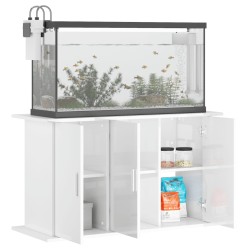 vidaXL Supporto Acquario 101x41x58 cm Legno ingegnerizzato Bianco Lucido