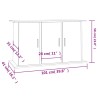 vidaXL Supporto Acquario 101x41x58 cm Legno ingegnerizzato Bianco Lucido