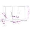 vidaXL Supporto per Acquario 101x41x58 cm in Legno ingegnerizzato Bianco