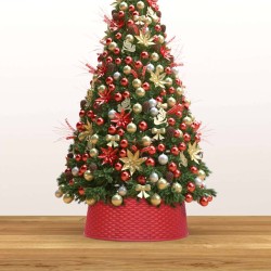 vidaXL Gonna per Albero di Natale Rossa Ø65x19,5 cm