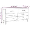 vidaXL Scarpiera Bianco Lucido 102x35x55 cm in Legno Ingegnerizzato