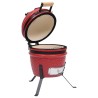 vidaXL Barbecue Affumicatore 2 in 1 Kamado in Ceramica 56 cm Rosso